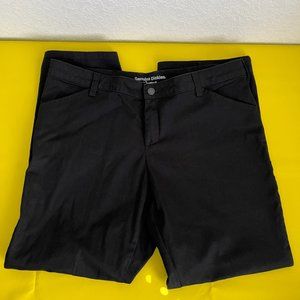 Dickies for Women Relaxed Twill Pants, Black, Size 14P